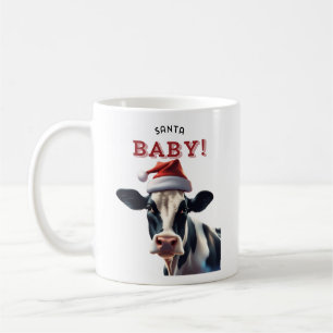 Mug Funny Père Noël bébé Noël Holstein vache