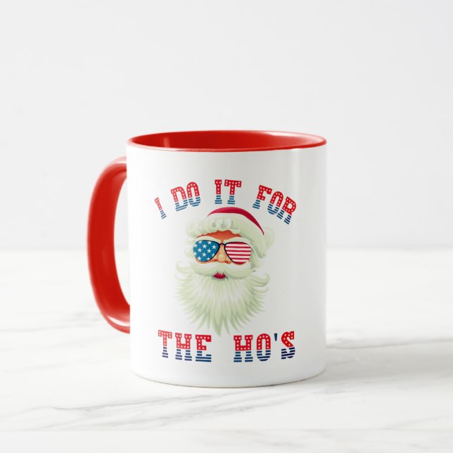 Mug Funny Père Noël - Je le fais pour les HO (Devant gauche)