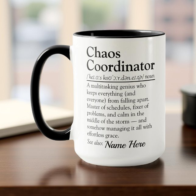Mug Funny Personalized Chaos Coordinator Appreciation (Créateur téléchargé)