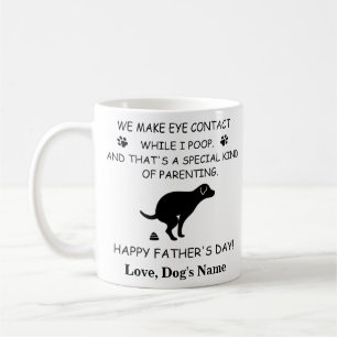 Mug Funny Personnalisé Chien Papa, Chien Poop Fête des