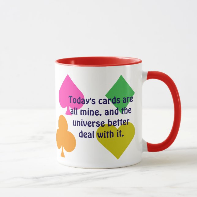 Mug Funny Personnalisé Colorful Playing Cartes Costume (Droite)