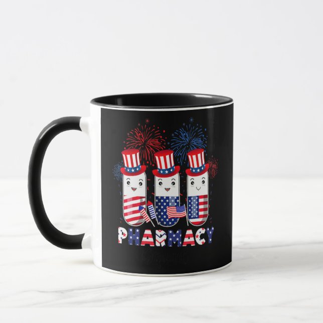 Mug Funny Pharmacy Squad Uncle Sam Pills Happy (Gauche)