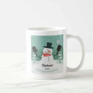 Mug Funny Pickleball Noël Snowman Personnalisé
