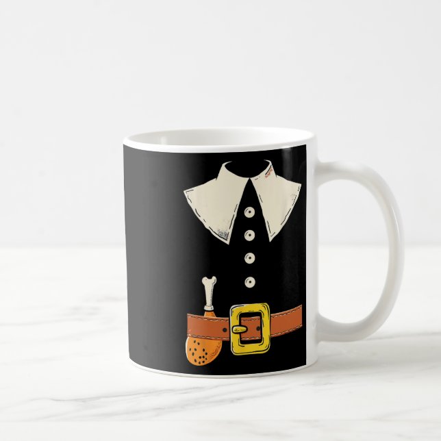 Mug Funny Pilgrim Costume Turkey Leg Thanksgiving Than (Droite)
