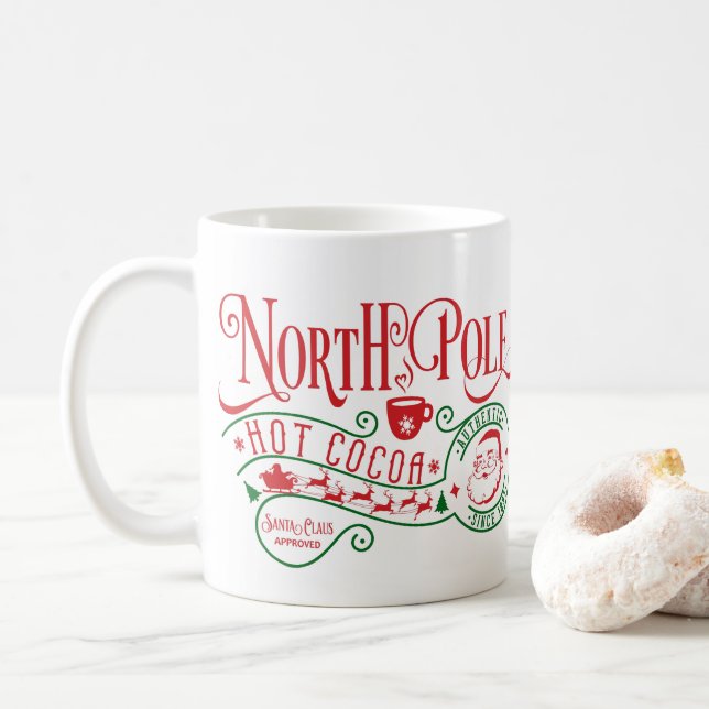 Mug Funny Pôle Nord Chocolat chaud Noël (Avec donut)