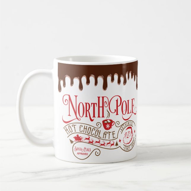 Mug Funny Pôle Nord Chocolat chaud Noël (Gauche)