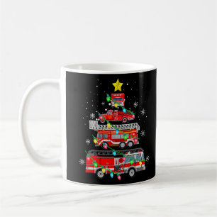 Mug Funny Pompier Camion de Noël Arbre de Noël T