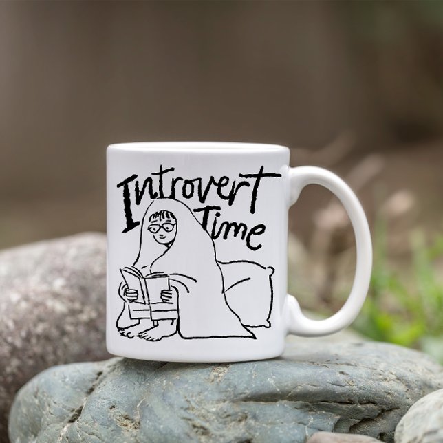 MUG FUNNY PRÉSENTE LE TEMPS (FUNNY INTROVERT TIME MUG
)