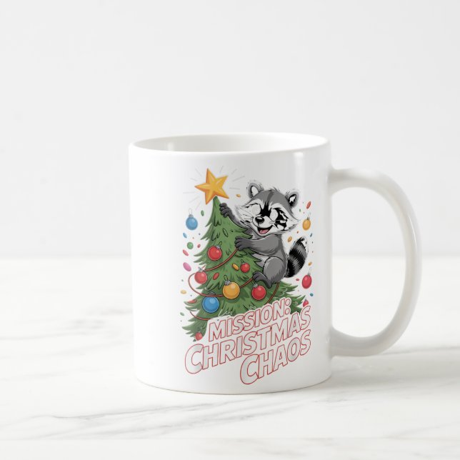 Mug Funny Raccoon Noël Trash Panda Noël (Droite)