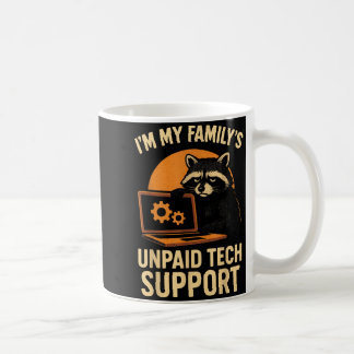 Mug Funny Raccoon Tech Lover Graphic Tee Computer Geek