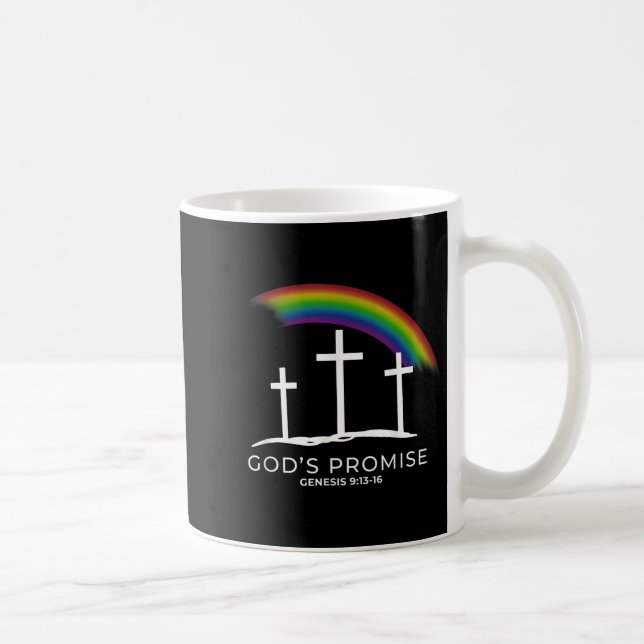 Mug Funny Rainbow Christ Cross - Christian Quote God's (Droite)