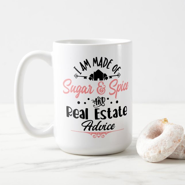 Mug Funny Real Estate Agent Don Home Broker Realtor (Avec donut)
