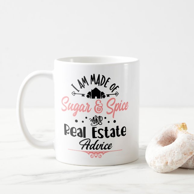 Mug Funny Real Estate Agent Don Home Broker Realtor (Avec donut)