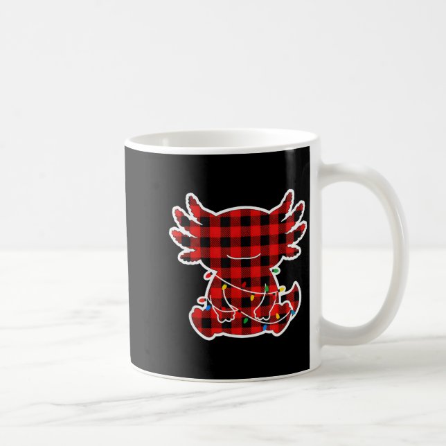 Mug Funny Red And Black Buffalo Plaid Axolotl Christma (Droite)