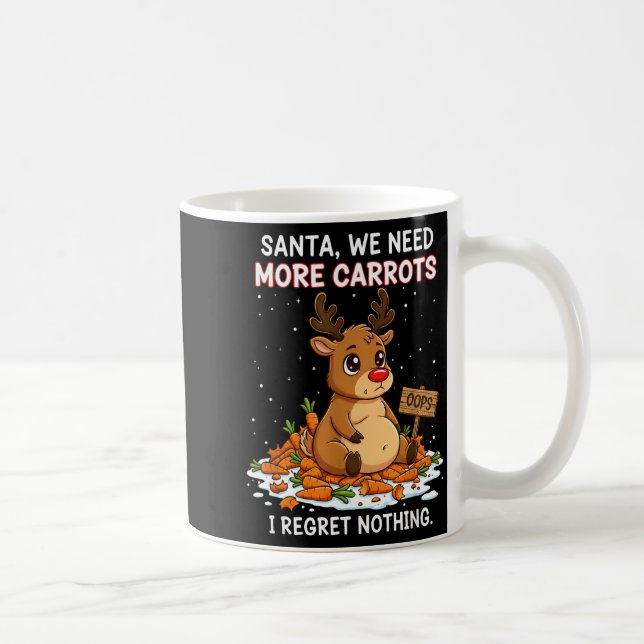 Mug Funny Reindeer Carrot Hoarder Christmas Design  (Droite)