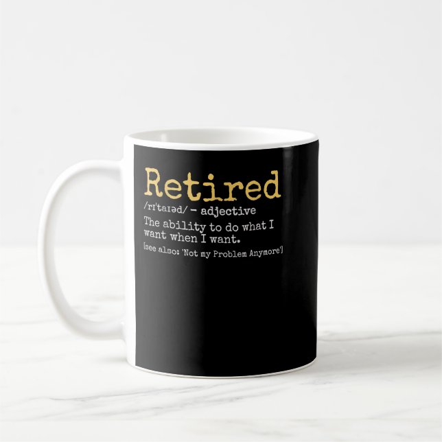 Mug Funny Retraité Définition Drôle Retraite (Gauche)