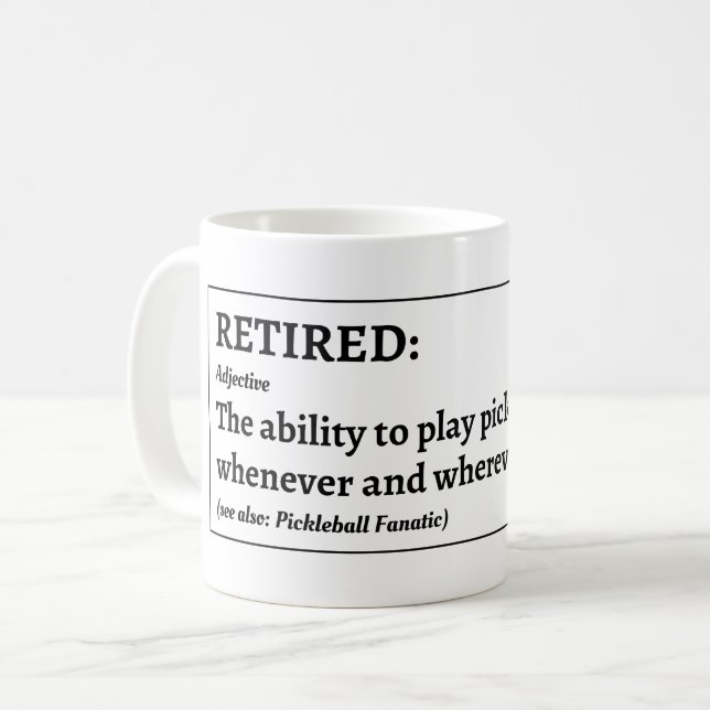 Mug Funny Retraité Pickleball (Devant gauche)