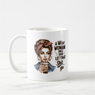 Mug Funny Retro Girl - Sassy & Witty Vintage Tri-Blen
