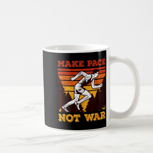 Mug Funny Retro Runner Running Quote Gift - Make Pace  (Droite)