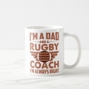 Mug Funny Rugby papa et entraîneur de rugby