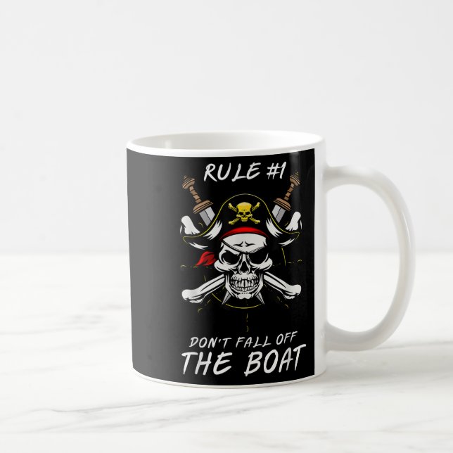 Mug Funny Rule #1 Don't Fall Off The Boat Cruise Rate  (Droite)