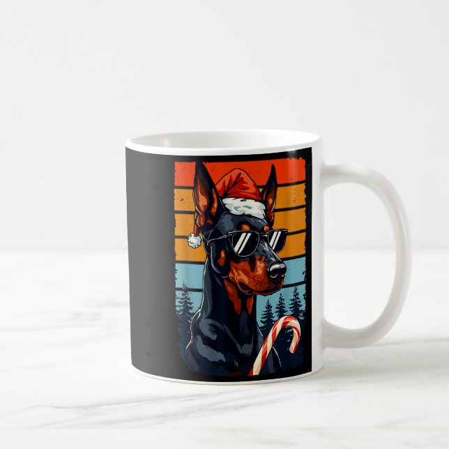 Mug Funny Santa Hat Christmas Dobie Doberman Nscher  (Droite)