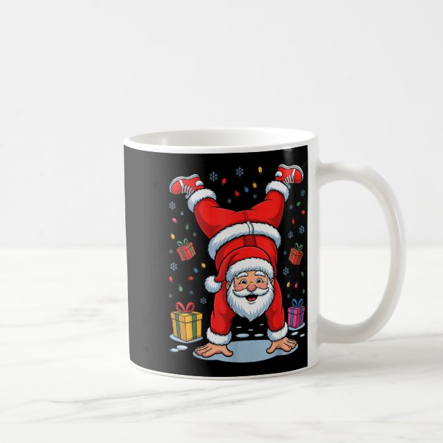 Mug Funny Santa Playing Gymnastics Holiday Christmas X (Droite)