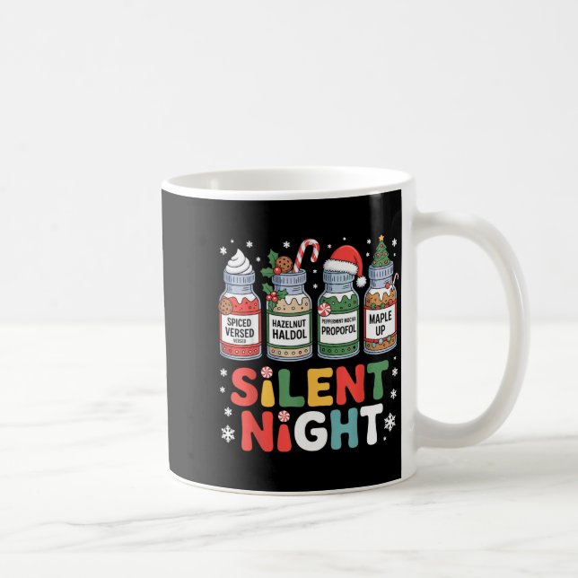 Mug Funny Santa Profol Silent Night Icu Nurses Merry C (Droite)