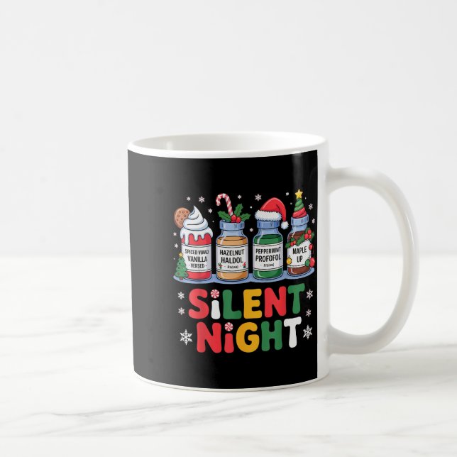 Mug Funny Santa Profol Silent Night Icu Nurses Merry C (Droite)