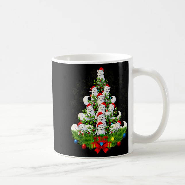 Mug Funny Santa Xmas Arctic Fox Christmas Tree  (Droite)