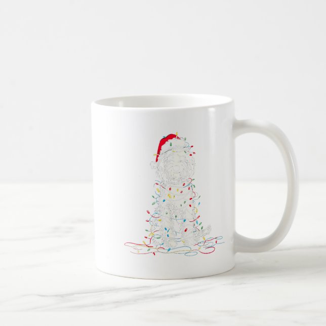 Mug Funny Sheepadoodle Christmas Graphics Dog Lights L (Droite)