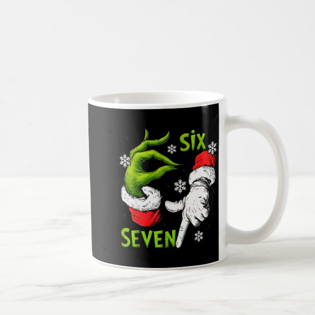 Mug Funny Six Seven 67 Meme 6 7 Christmas Elf Hand Boy (Droite)