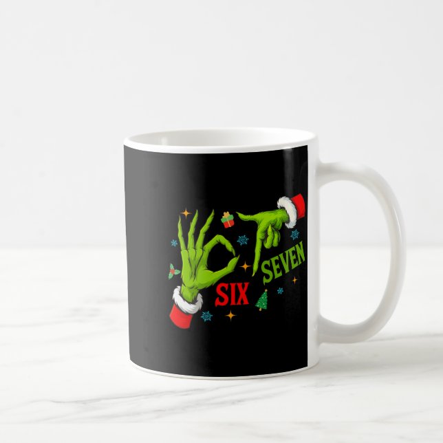 Mug Funny Six Seven 6 7 Meme Christmas Funny Hands 6 7 (Droite)