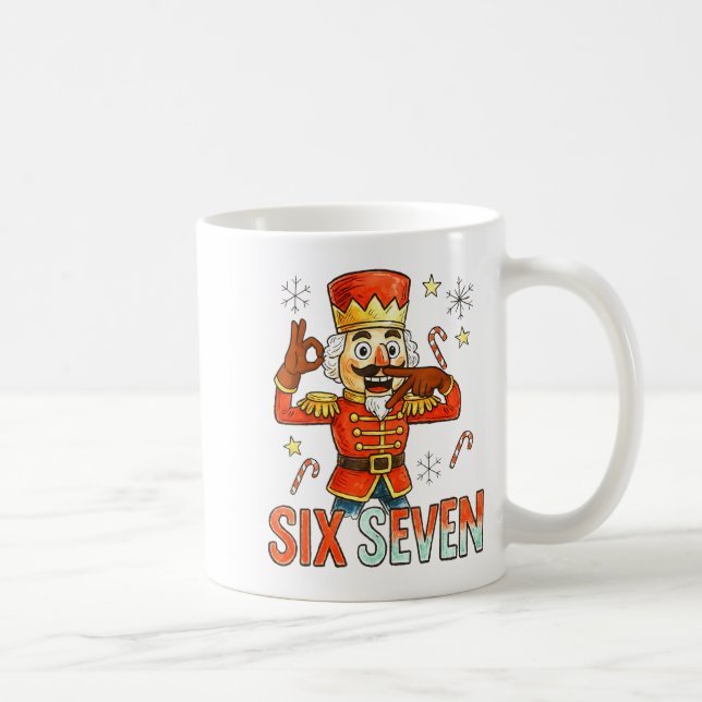 Mug Funny Six Seven Meme Christmas Nutcracker Men Wome (Droite)