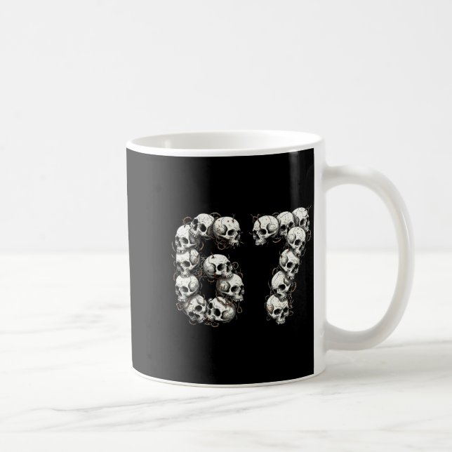 Mug Funny Skulls 6 7 Meme Six Seven Love Halloween  (Droite)