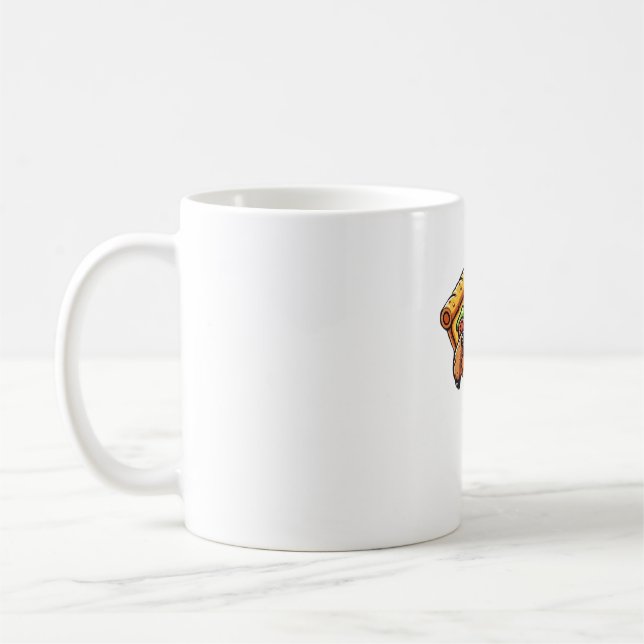 Mug Funny Sloth mangeant Pizza, Kawaii Amoureux des an (Gauche)