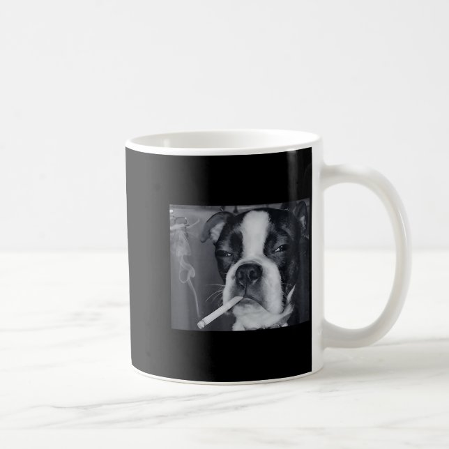 Mug Funny Smoking Dog Meme Cigarette Gen Z Meme Dog Lo (Droite)