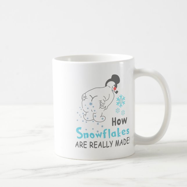 Mug Funny Snow How Snowflakes Are Really Made  (Droite)
