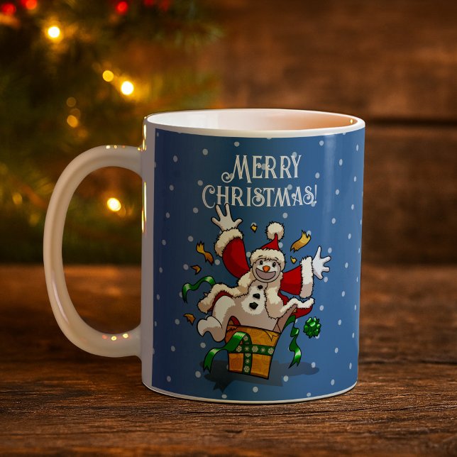 Mug Funny Snowman Merry Christmas Surprise Cartoon (Créateur téléchargé)