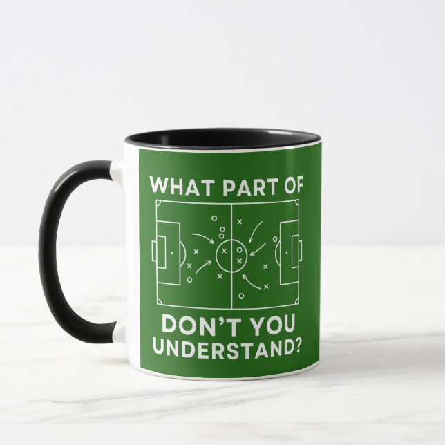 Mug Funny Soccer Coach What Part Of Tactics Diagram (Gauche)