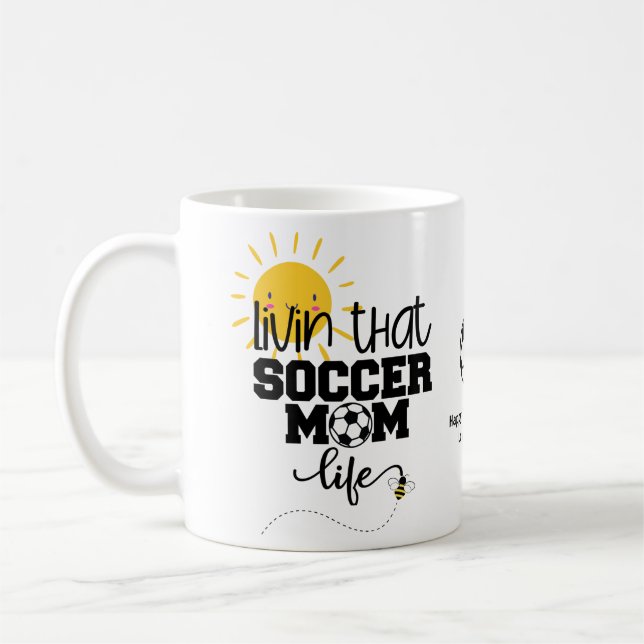 Mug Funny SOCCER Mère Fête des mères Anniversaire Pers (Gauche)