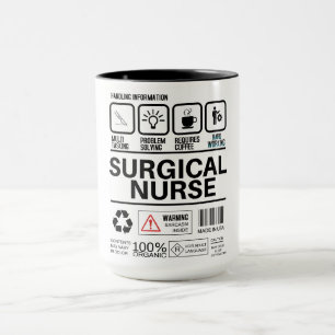 Mug Funny Surgical Nurse Handling Information