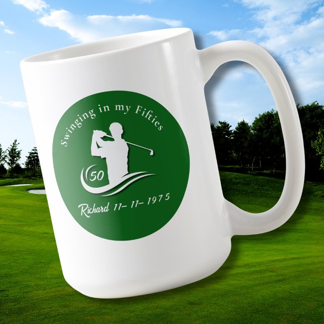 Mug Funny Swinging In My Fifties Modern Golf Player (Créateur téléchargé)