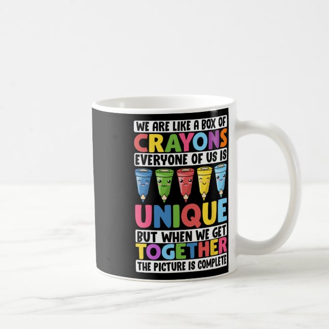 Mug Funny Teacher We Are Like A Box Of Crayons 1  (Droite)
