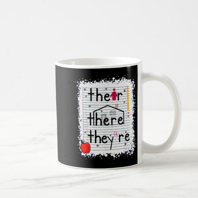 Mug Funny Their There They Are Book English Grammar Te (Droite)