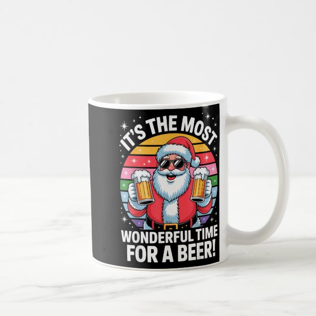 Mug Funny Time For A Beer Santa Christmas  (Droite)