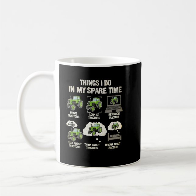 Mug Funny Tracteurs amoureux 6 choses que je fais dans (Gauche)