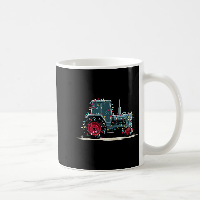 Mug Funny Tractor Christmas Graphics Lights Lover Farm (Droite)