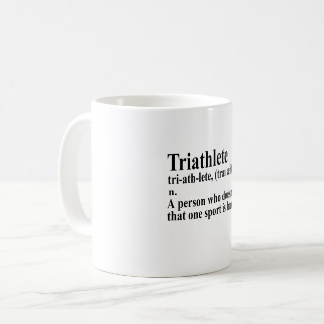 Mug Funny Triathlon (Devant gauche)