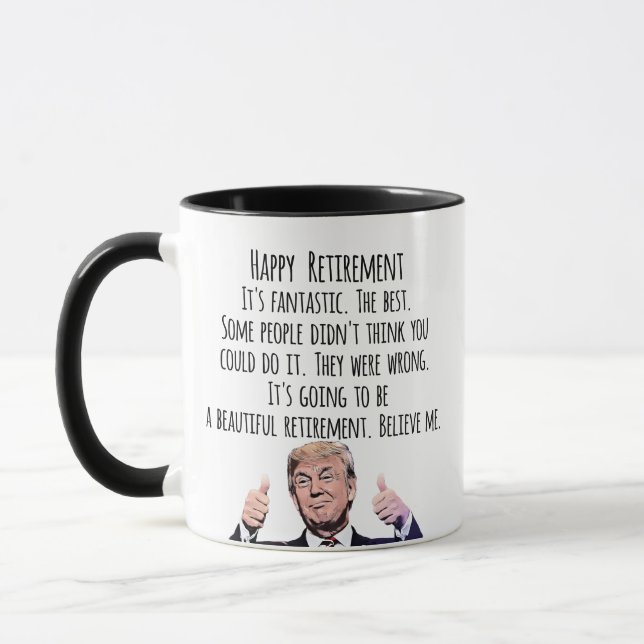 Mug Funny Trump Retirement, MAGA Political Humor (Gauche)